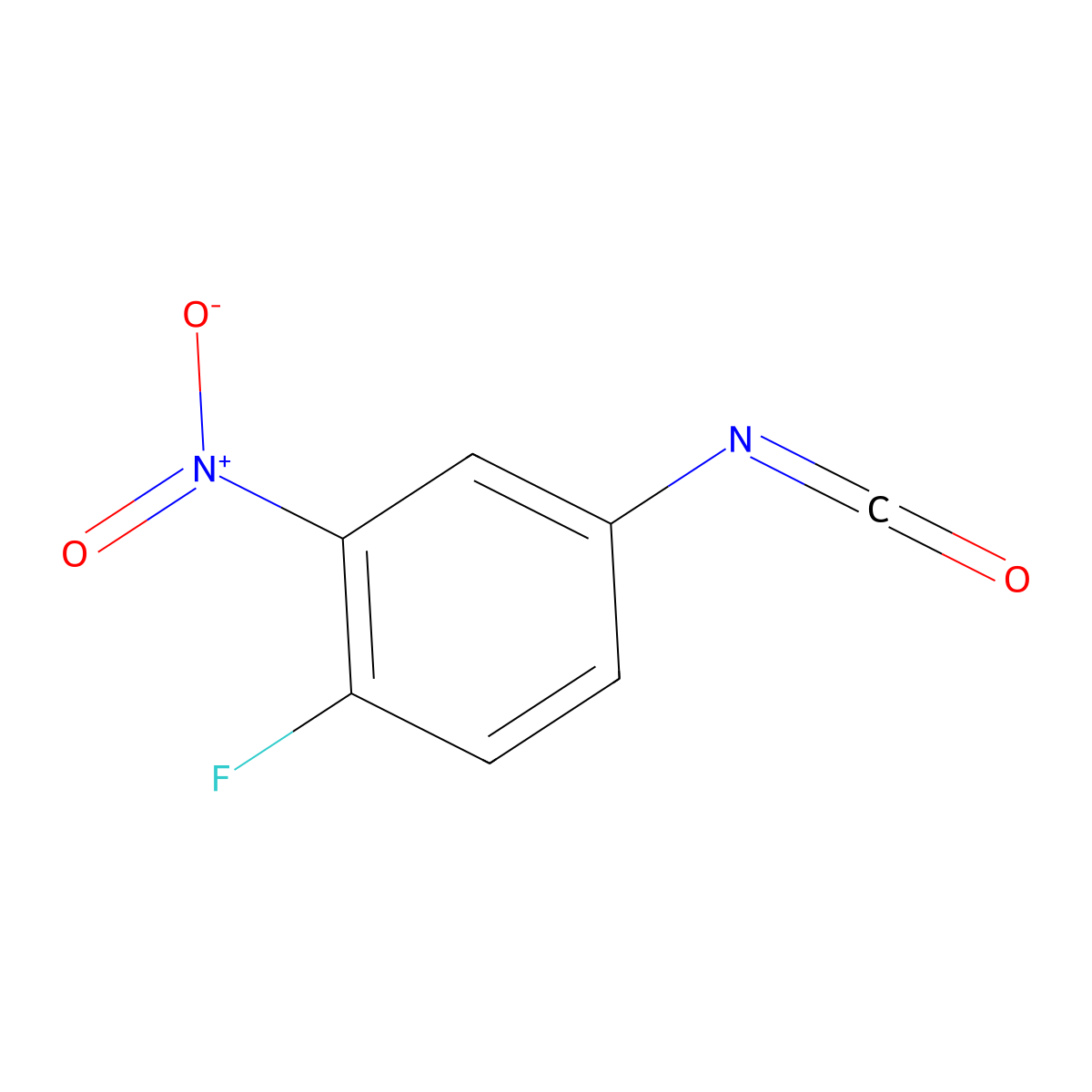 4-Fluoro-3-nitrophenyl isocyanate molecular structure, CAS 65303-82-4