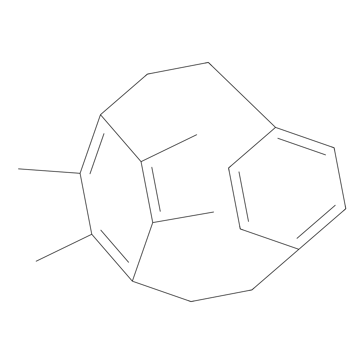 Tricyclo(8.2.2.24,7)hexadeca-4,6,10,12,13,15-hexaene, 5,6,15,16-tetramethyl- molecular structure, CAS 65304-59-8