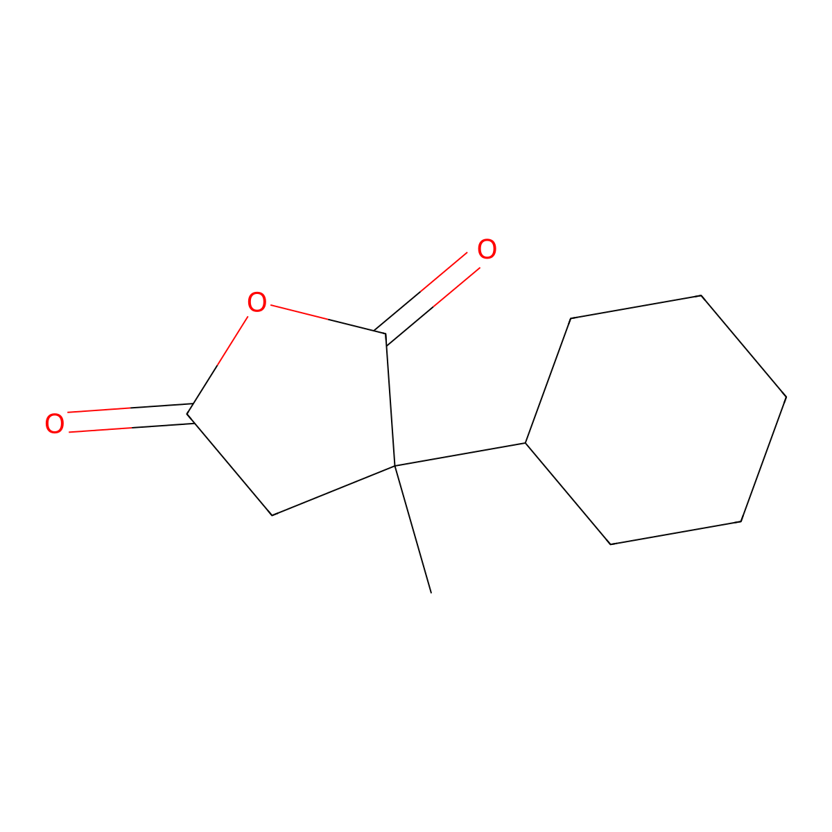 3-Cyclohexyl-3-methyloxolane-2,5-dione molecular structure, CAS 65306-93-6