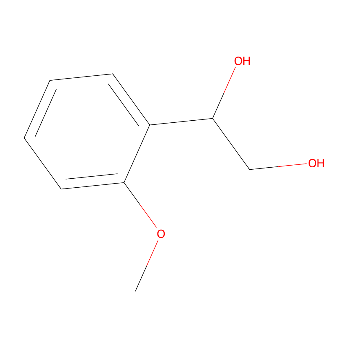 1-(2-Methoxyphenyl)ethane-1,2-diol molecular structure, CAS 65308-94-3