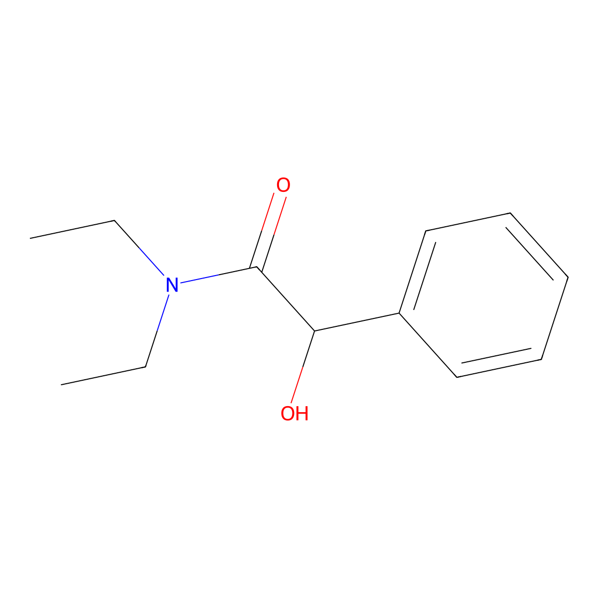 (S)-N,N-Diethyl-2-hydroxy-2-phenylacetamide molecular structure, CAS 65309-15-1