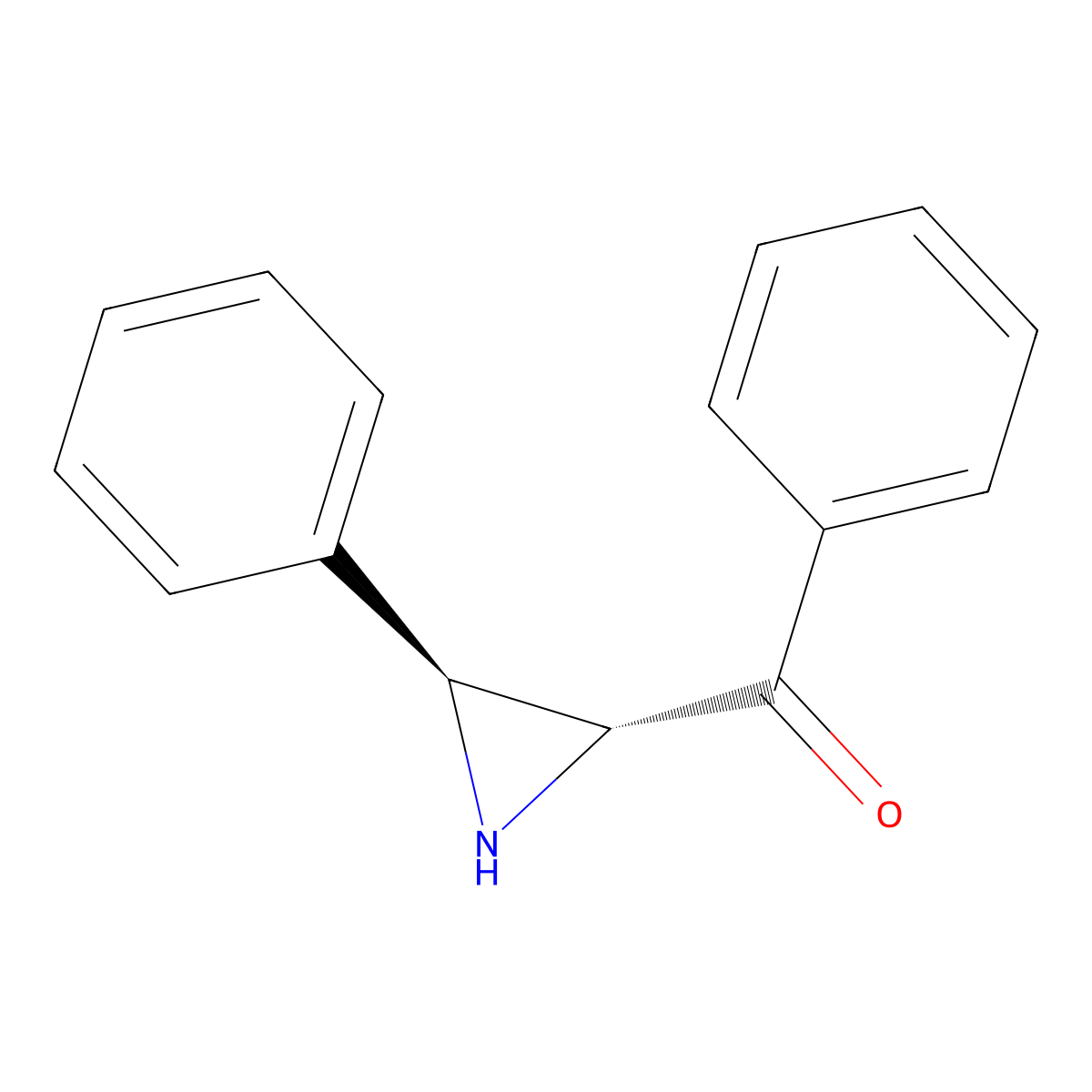 rac-(2R,3S)-2-benzoyl-3-phenylaziridine molecular structure, CAS 65309-87-7