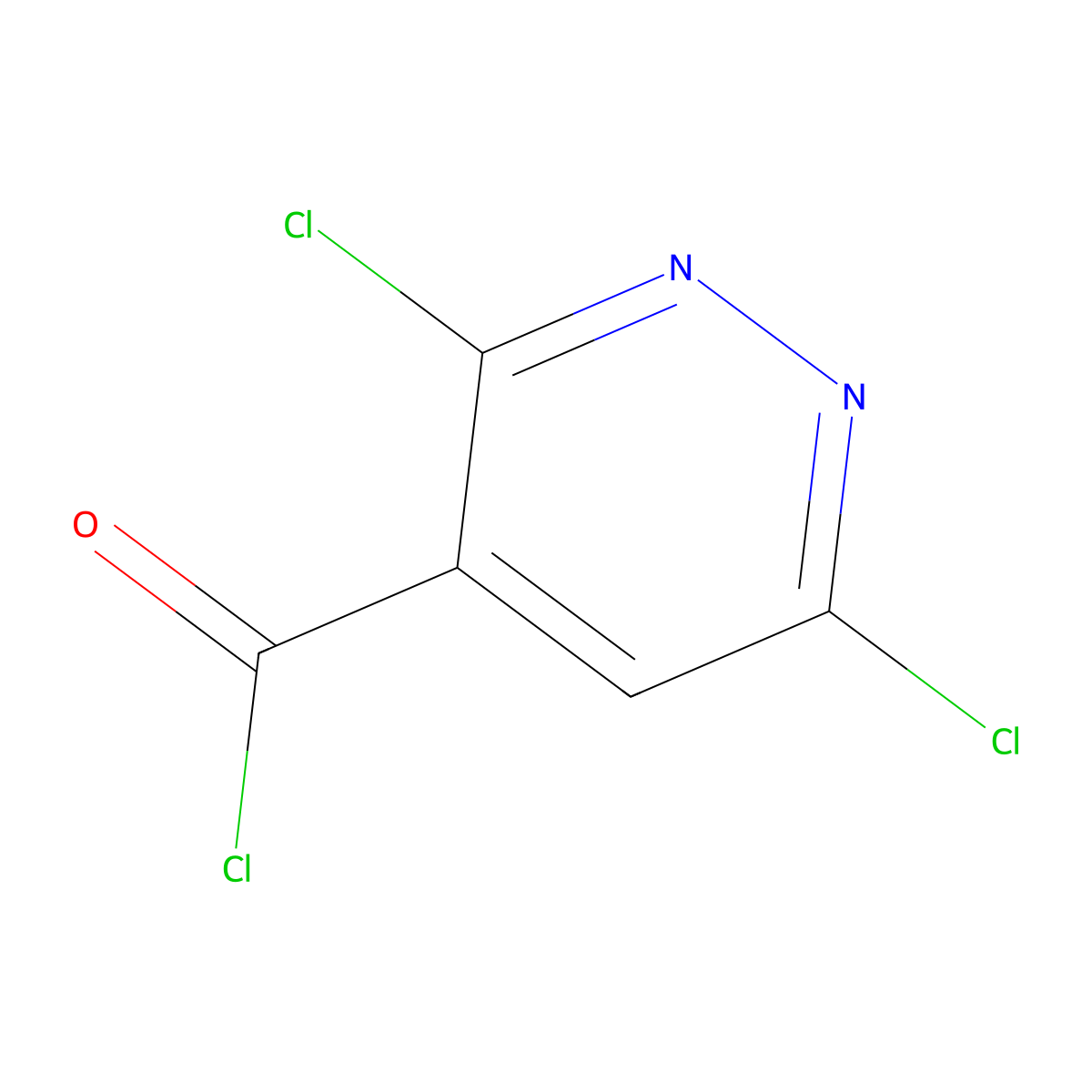 3,6-Dichloropyridazine-4-carbonyl chloride molecular structure, CAS 6531-08-4