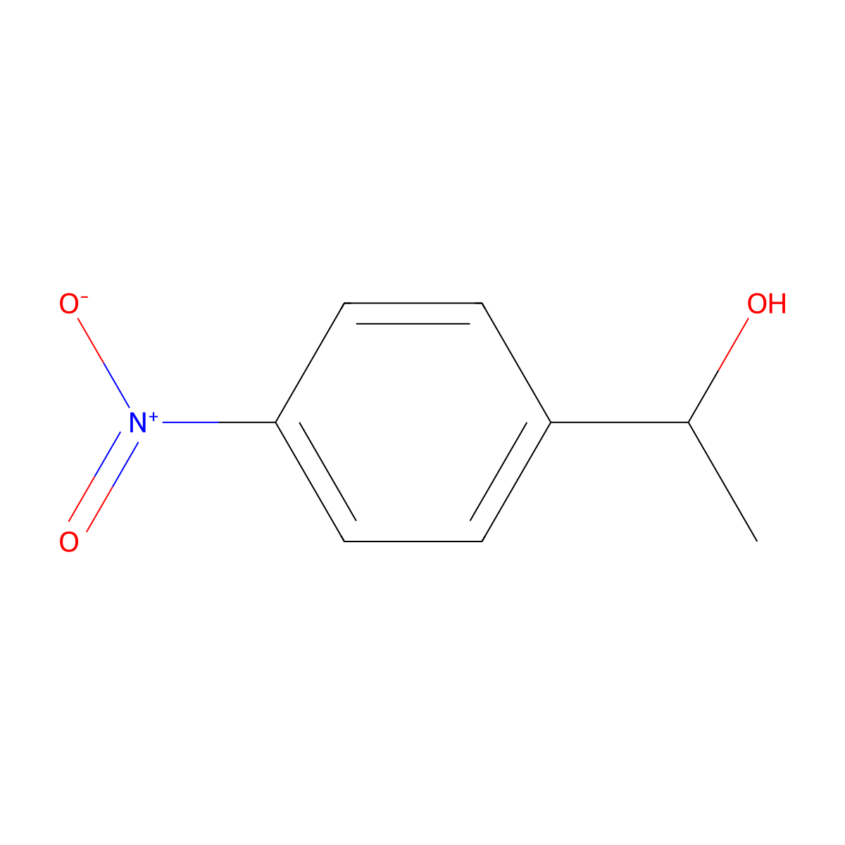 1-(4-Nitrophenyl)ethan-1-ol molecular structure, CAS 6531-13-1