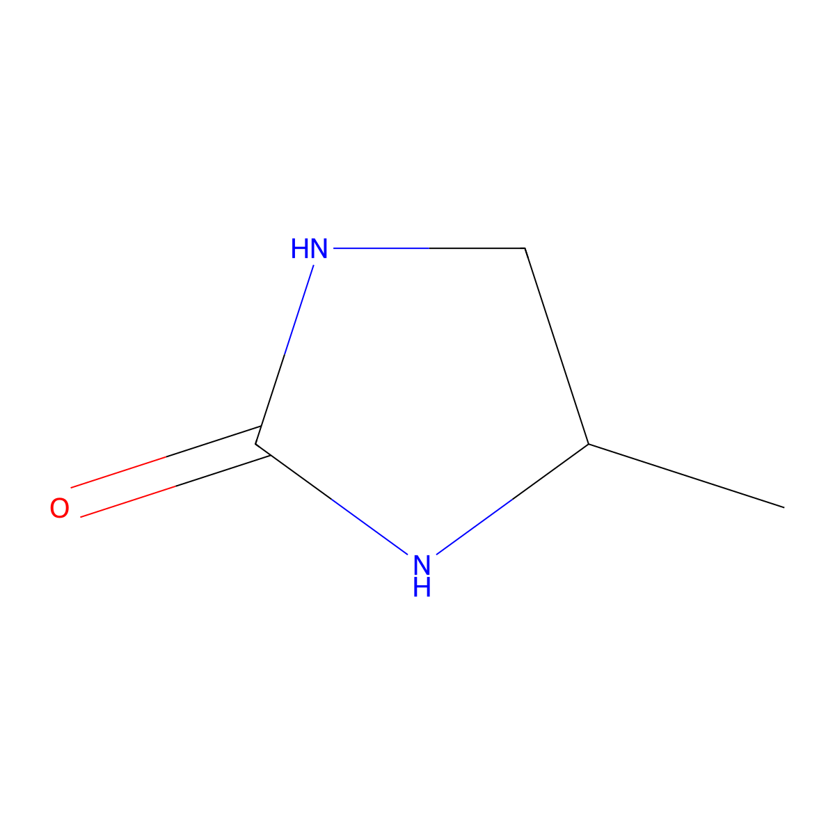 1,2-Propylene urea molecular structure, CAS 6531-31-3