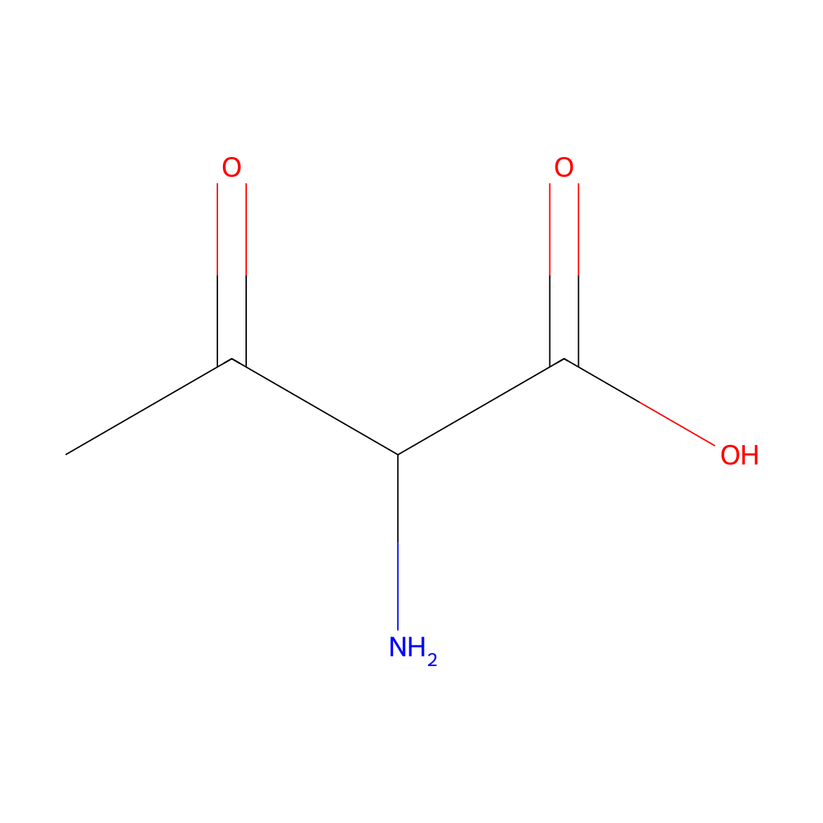2-Amino-3-oxobutanoic acid molecular structure, CAS 6531-42-6