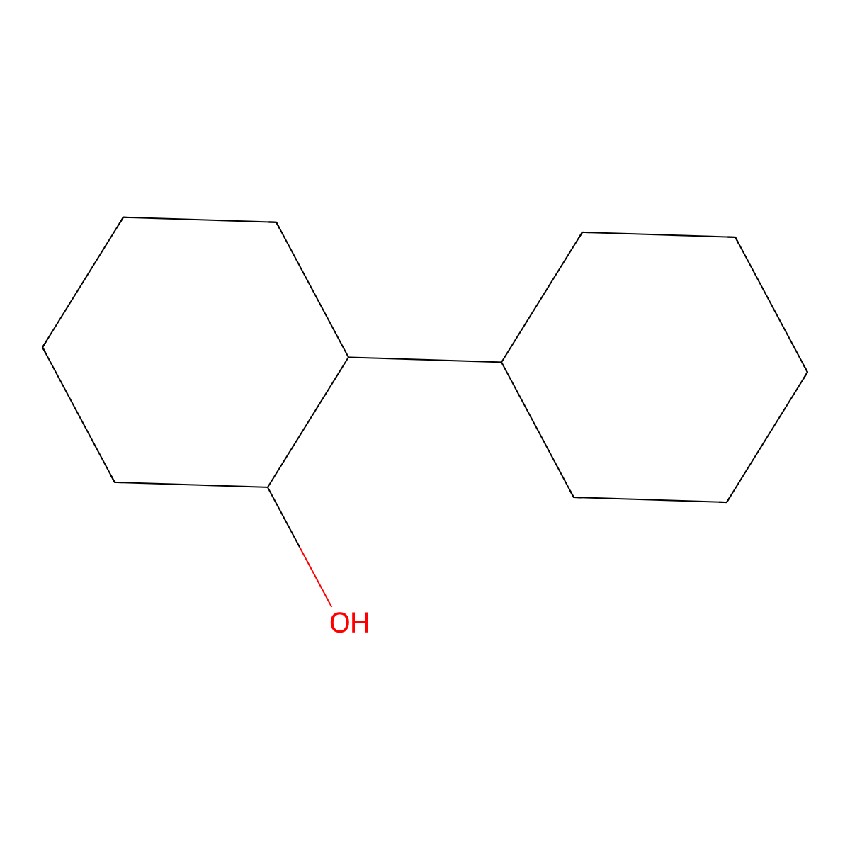 2-Cyclohexylcyclohexanol molecular structure, CAS 6531-86-8