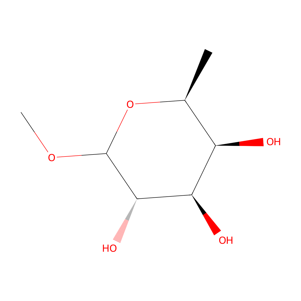 Methyl 6-deoxy-L-galactopyranoside molecular structure, CAS 65310-00-1