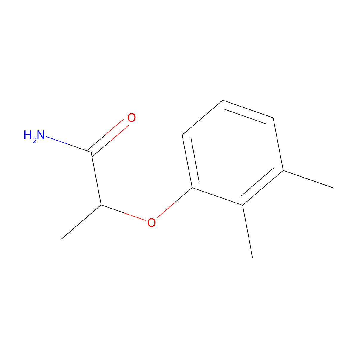 2-(2,3-Dimethylphenoxy)propanamide molecular structure, CAS 65316-49-6