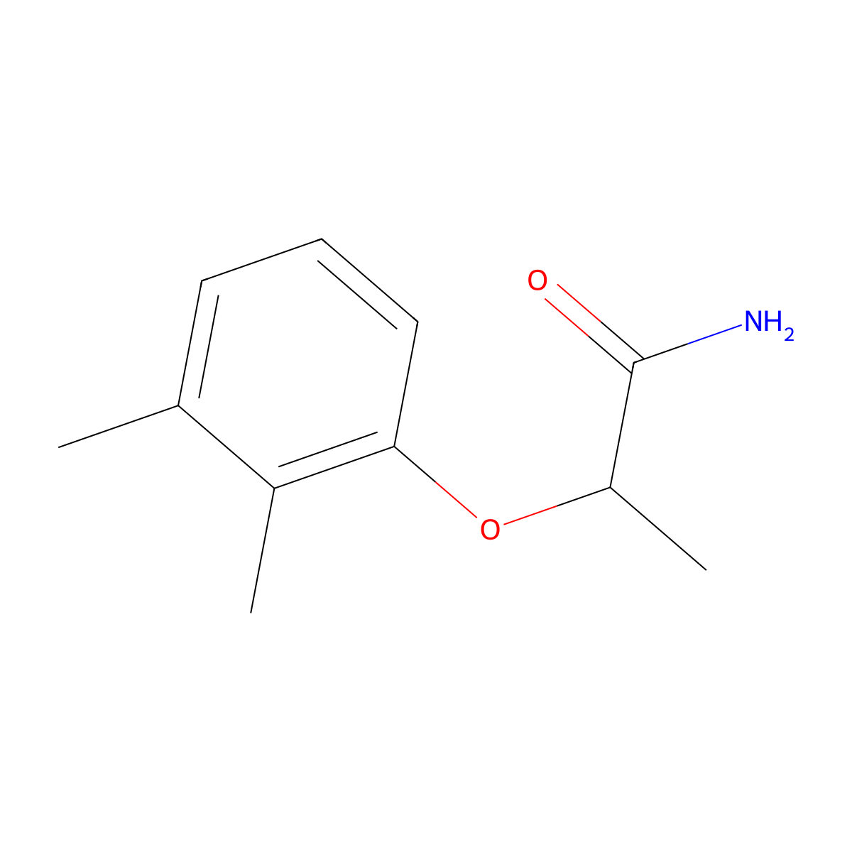 2-(2,3-Dimethylphenoxy)propanamide molecular structure, CAS 65316-49-6