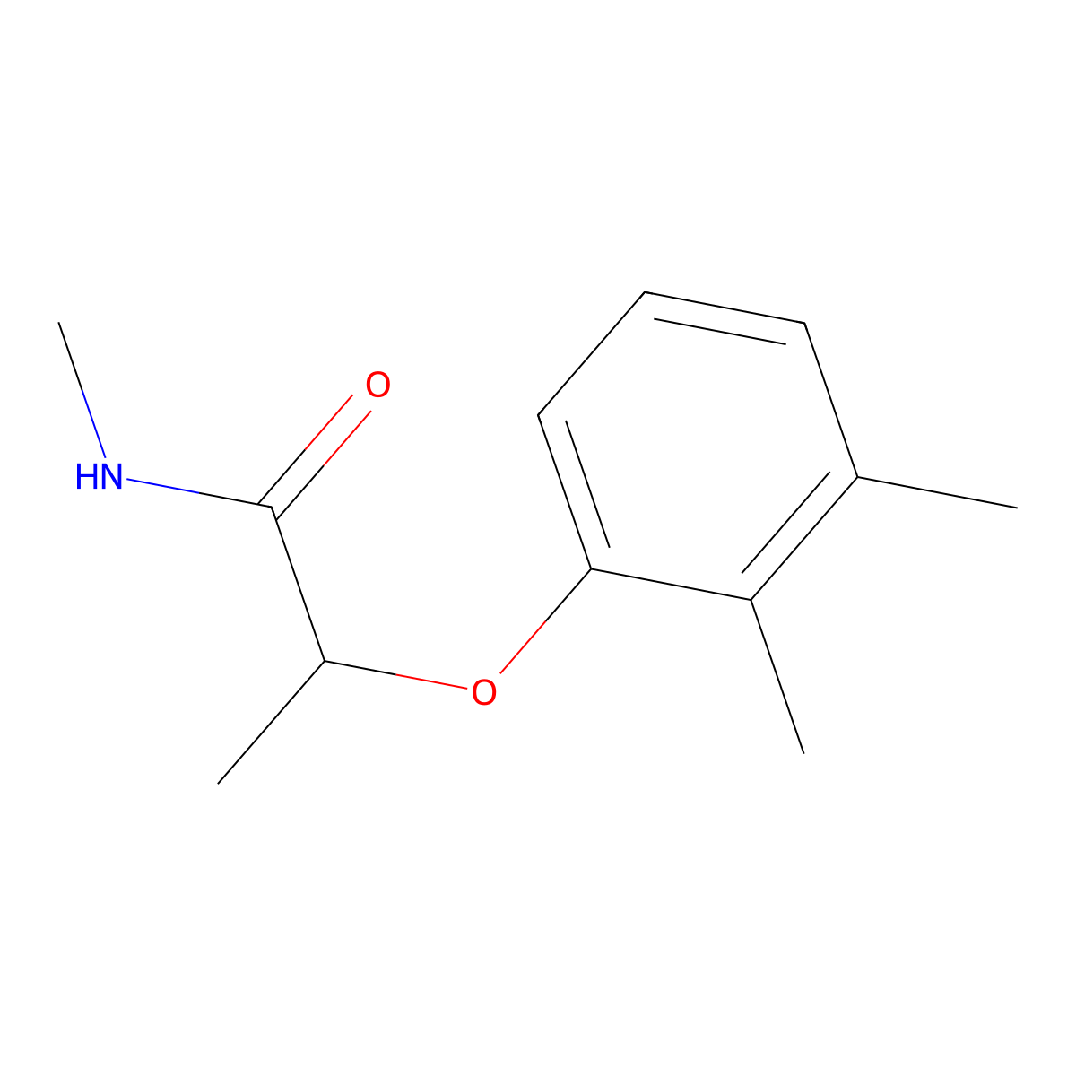 2-(2,3-dimethylphenoxy)-N-methylpropanamide molecular structure, CAS 65316-50-9