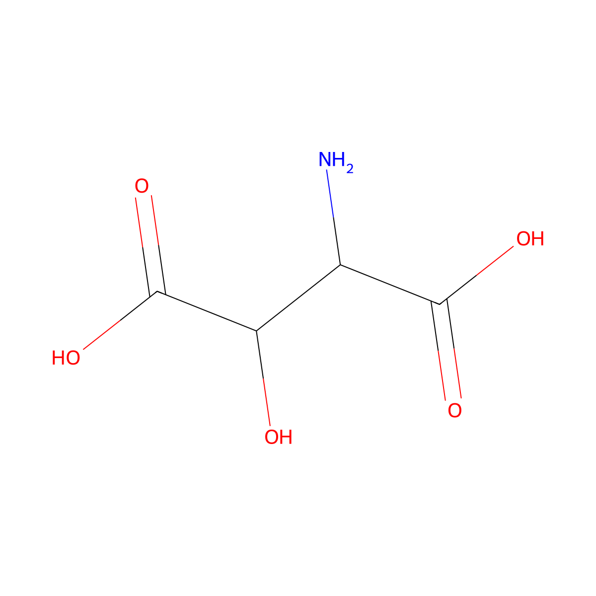 beta-Hydroxy-L-aspartic acid molecular structure, CAS 6532-76-9