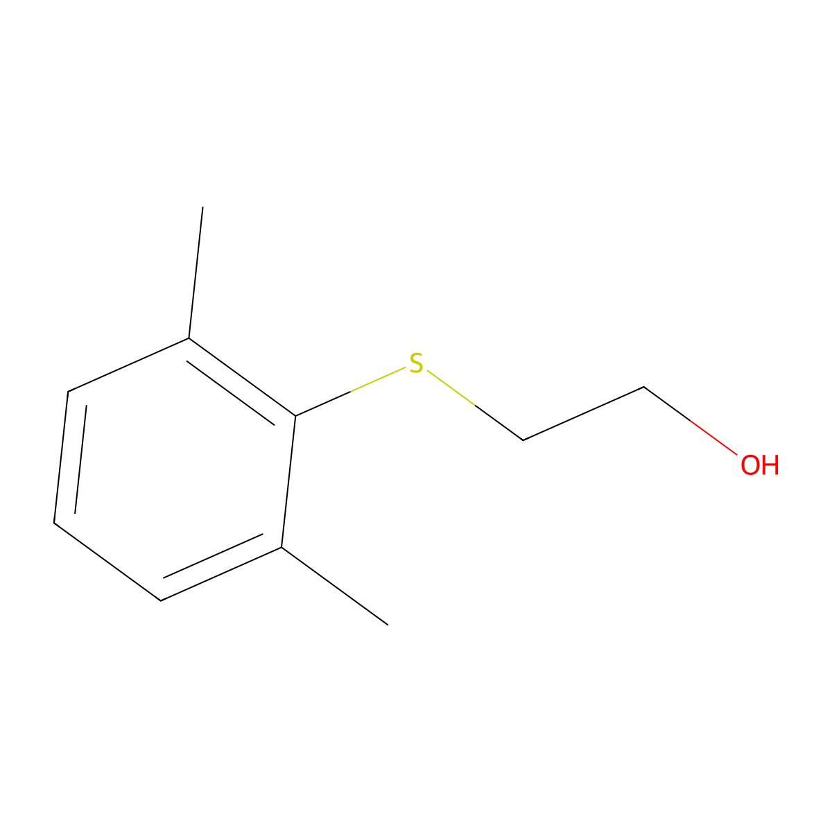2,6-Dimethylphenylthioethanol molecular structure, CAS 65320-76-5
