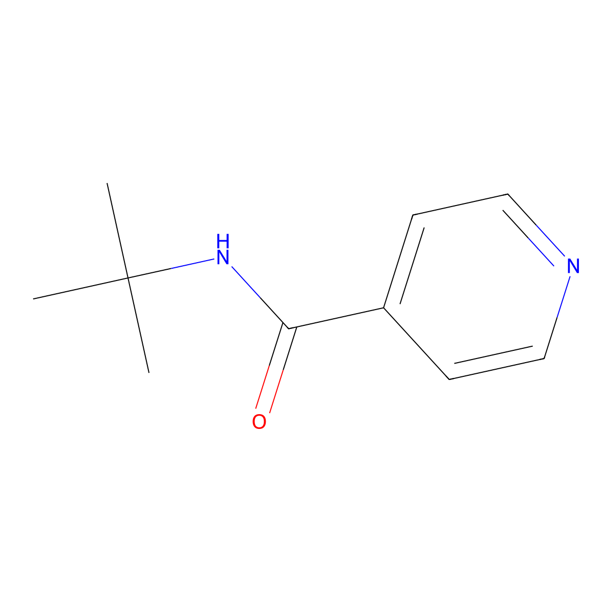 N-(tert-butyl)isonicotinamide molecular structure, CAS 65321-30-4