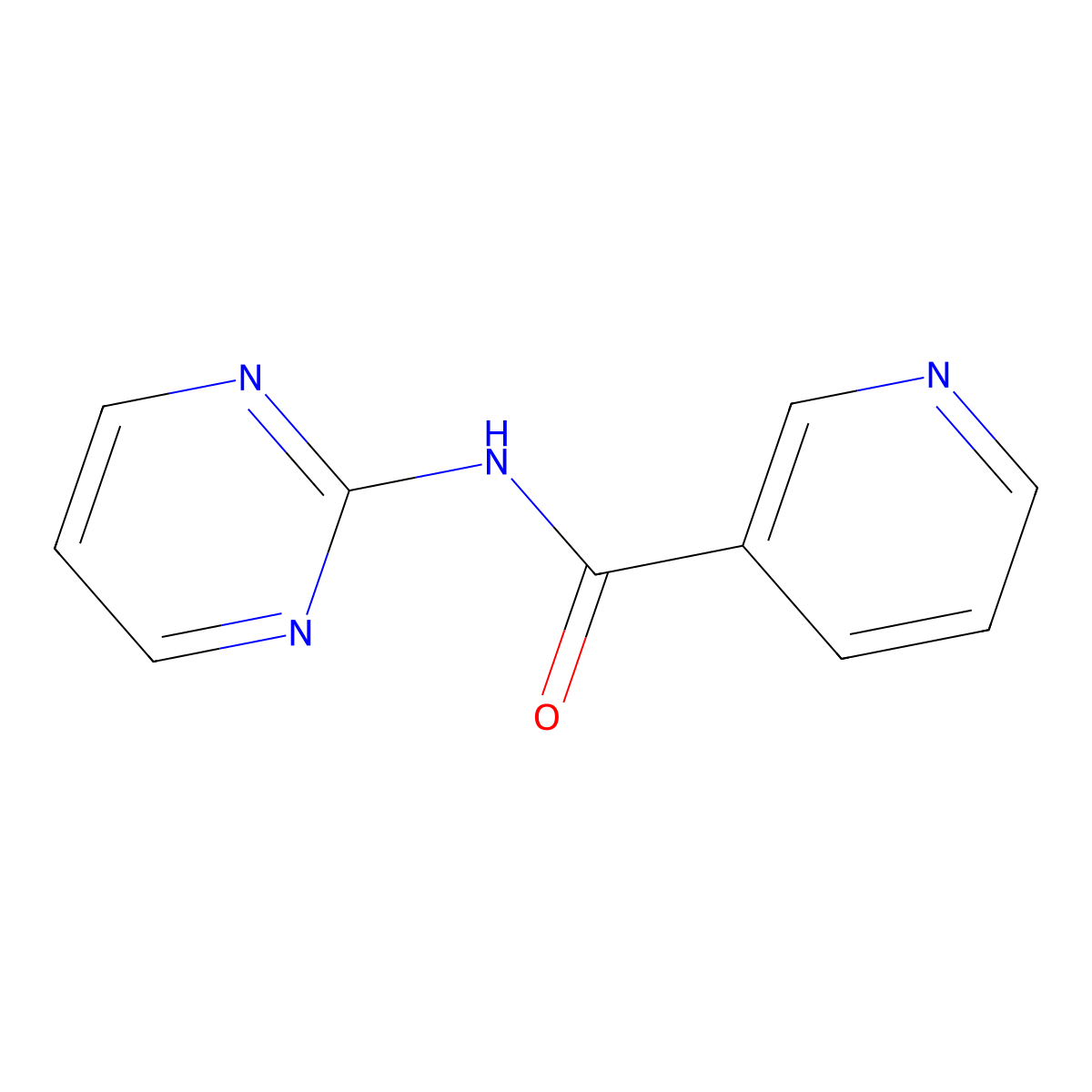 N-pyrimidin-2-ylpyridine-3-carboxamide molecular structure, CAS 65321-34-8