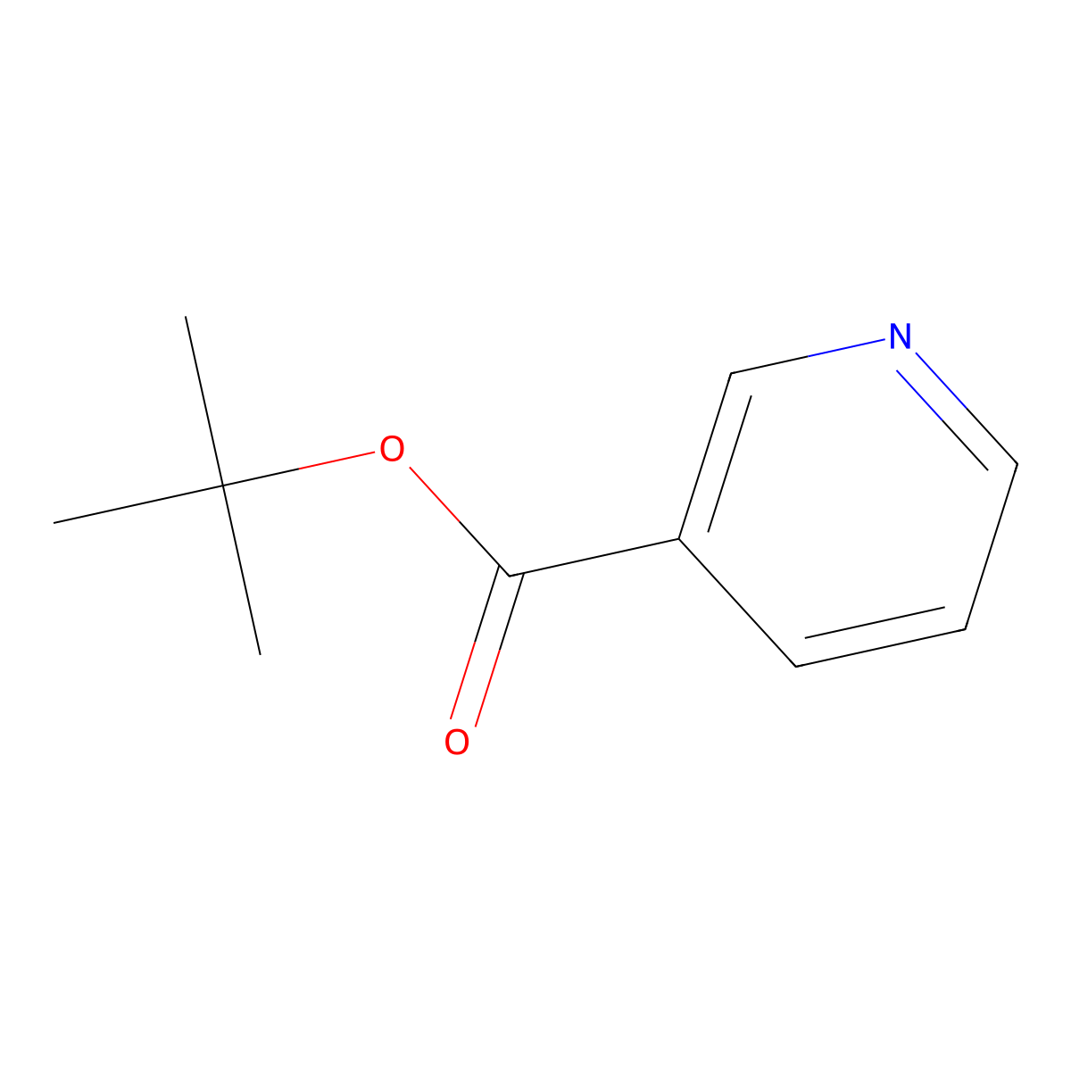 3-Pyridinecarboxylic acid, 1,1-dimethylethyl ester molecular structure, CAS 65321-36-0