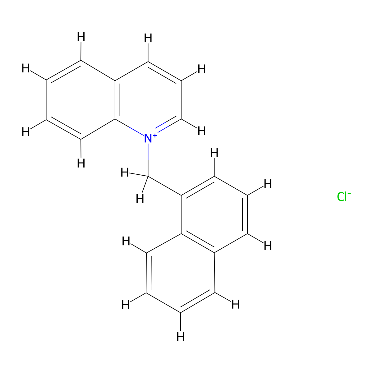 1-(1-Naphthylmethyl)quinolinium chloride molecular structure, CAS 65322-65-8