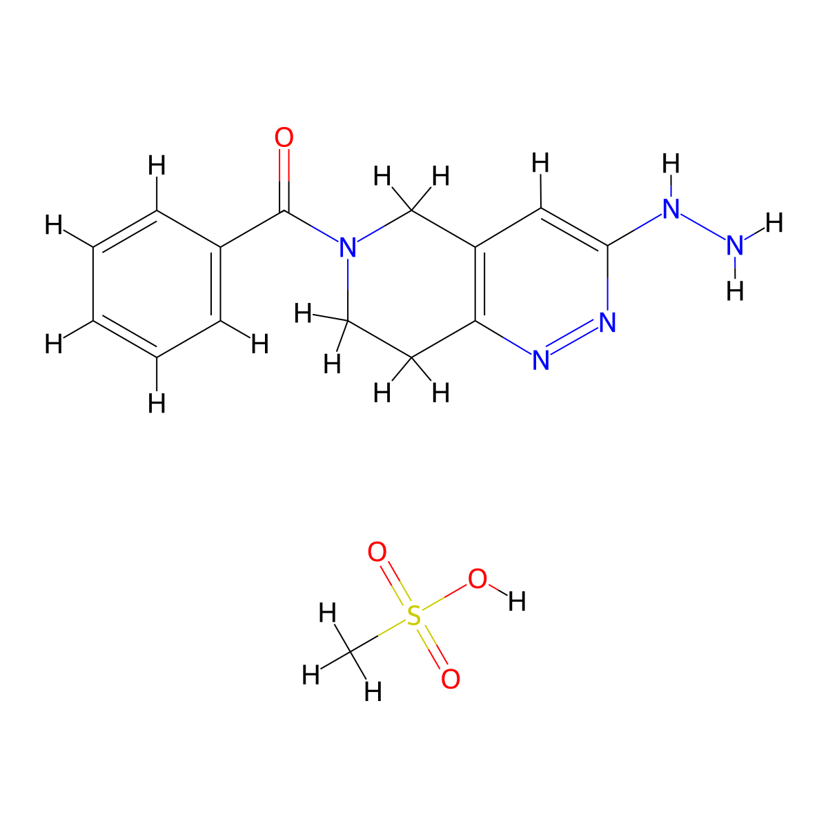 Endralazine Mesylate molecular structure, CAS 65322-72-7