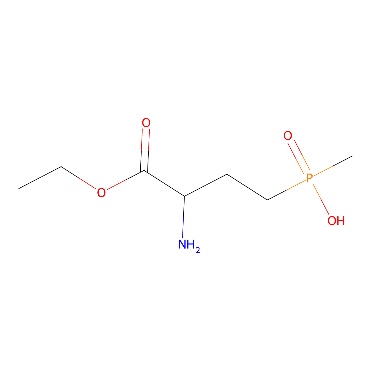 (3-Amino-4-ethoxy-4-oxobutyl)(methyl)phosphinic acid molecular structure, CAS 65323-06-0