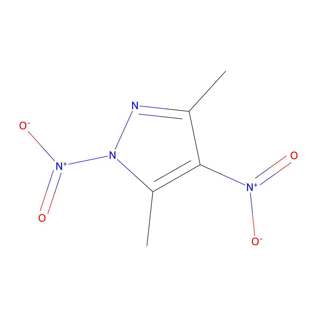 3,5-Dimethyl-1,4-dinitro-1H-pyrazole molecular structure, CAS 65325-30-6