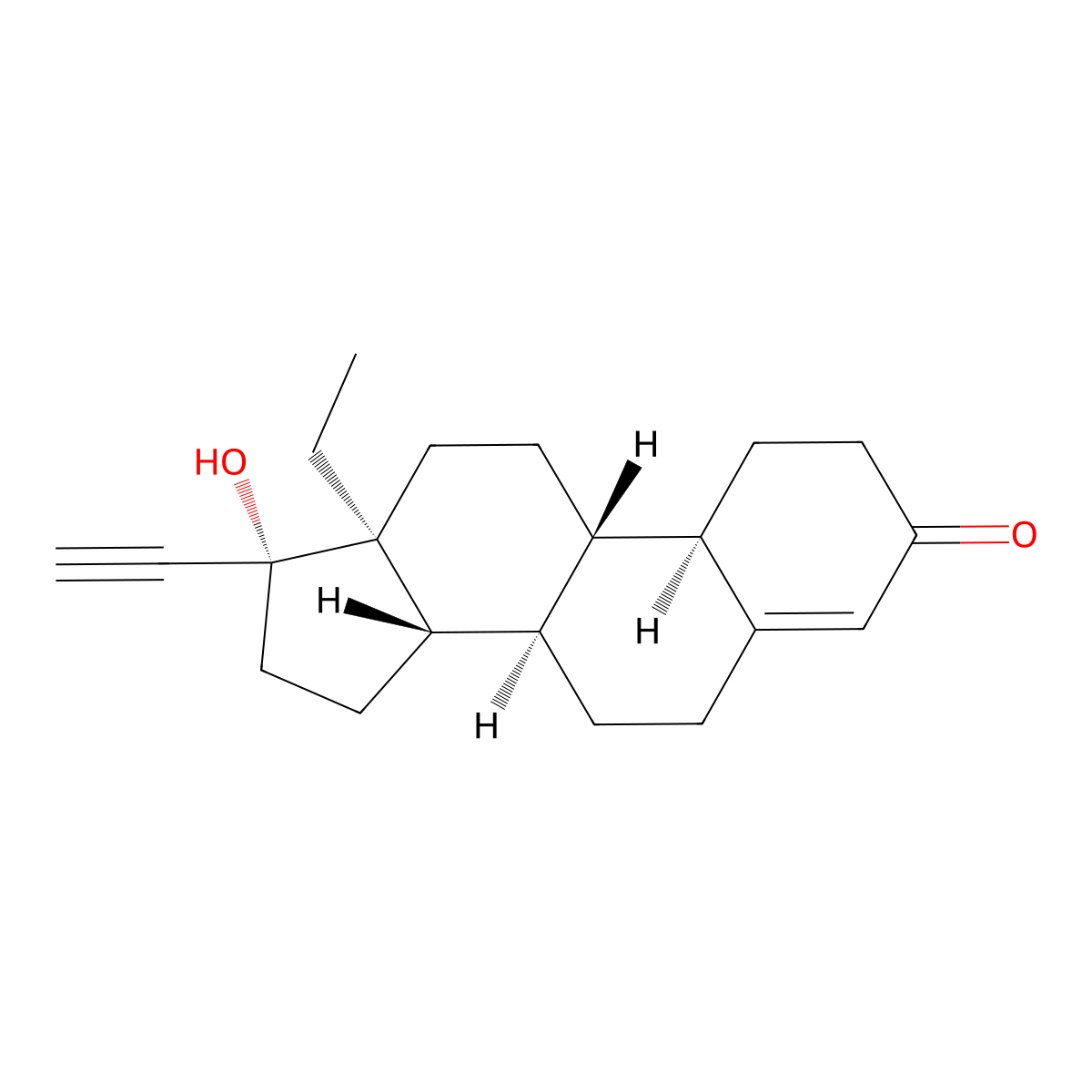 Levonorgestrel molecular structure, CAS 6533-00-2