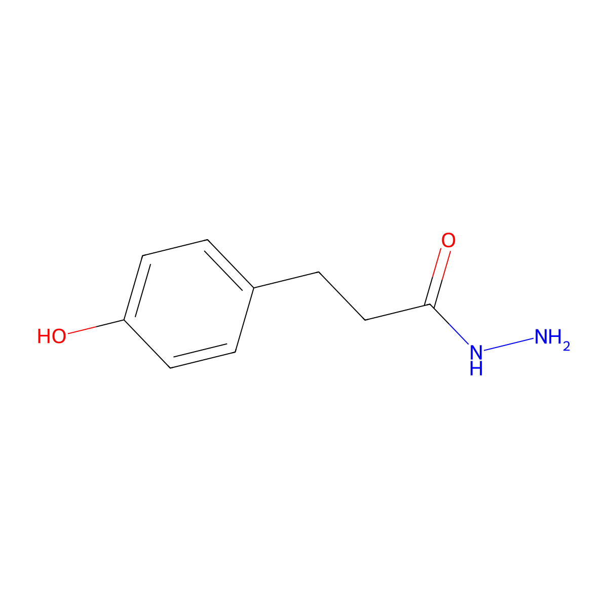 3-(4-Hydroxyphenyl)propanohydrazide molecular structure, CAS 65330-63-4