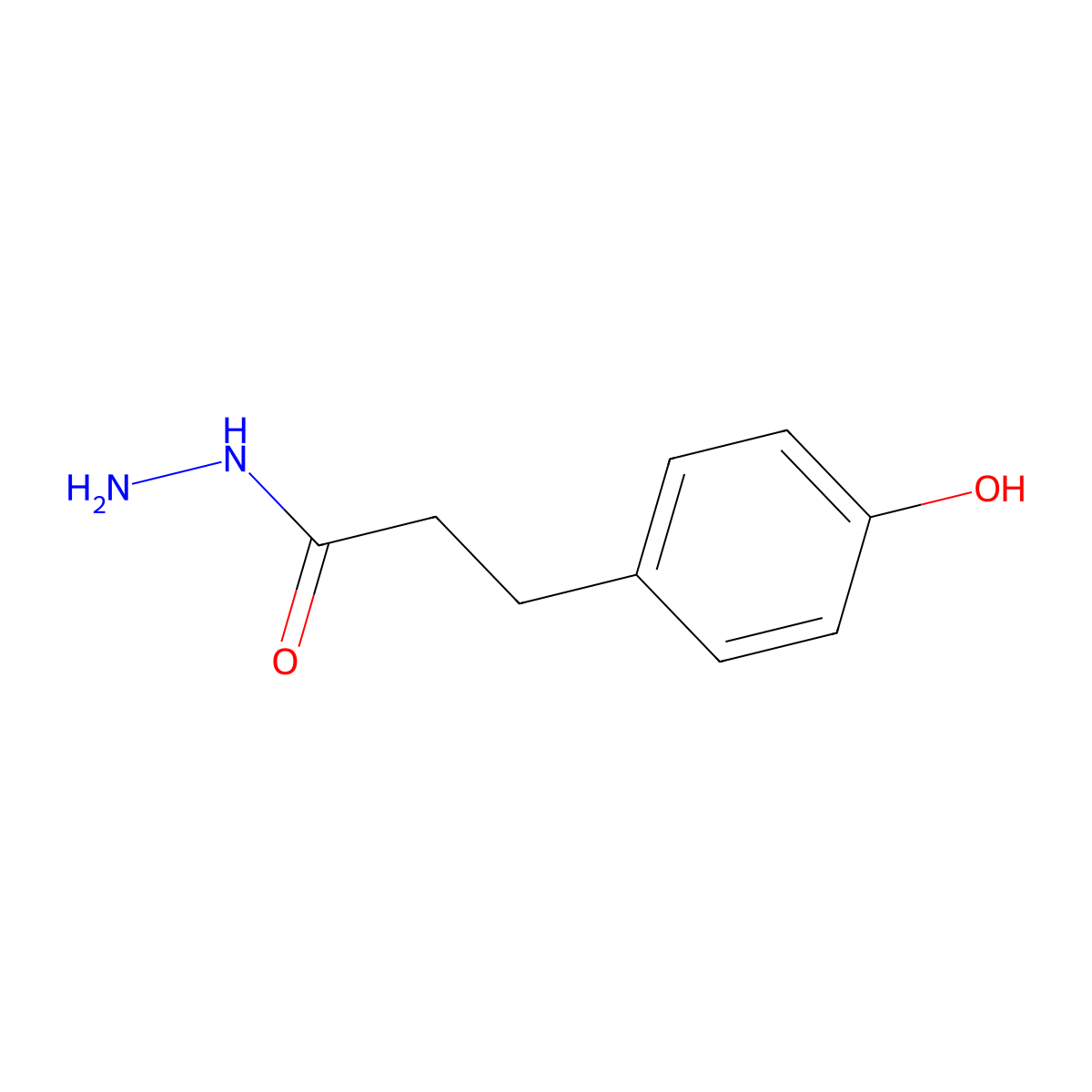3-(4-Hydroxyphenyl)propanohydrazide molecular structure, CAS 65330-63-4