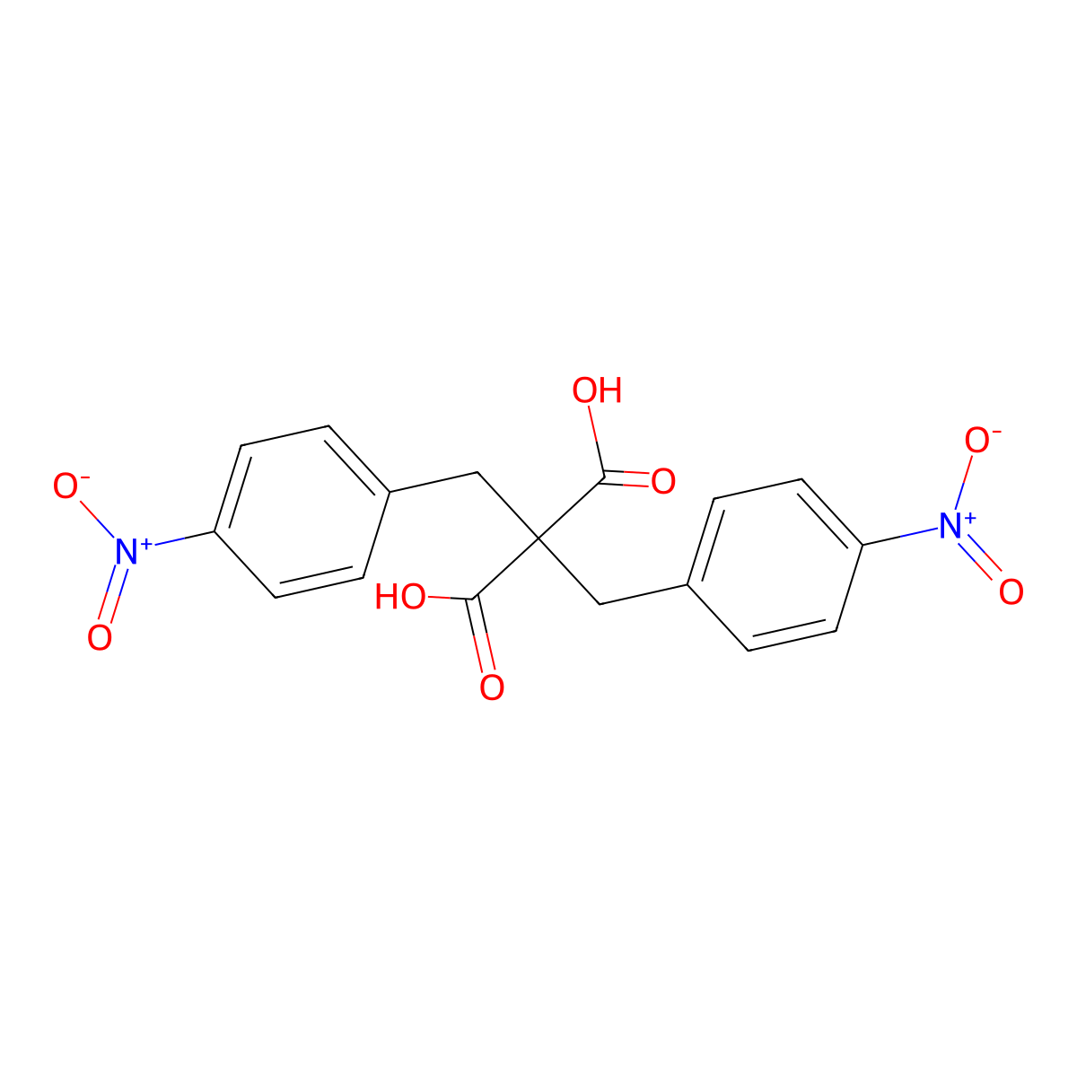 2,2-Bis(4-nitrobenzyl)malonic acid molecular structure, CAS 653306-99-1
