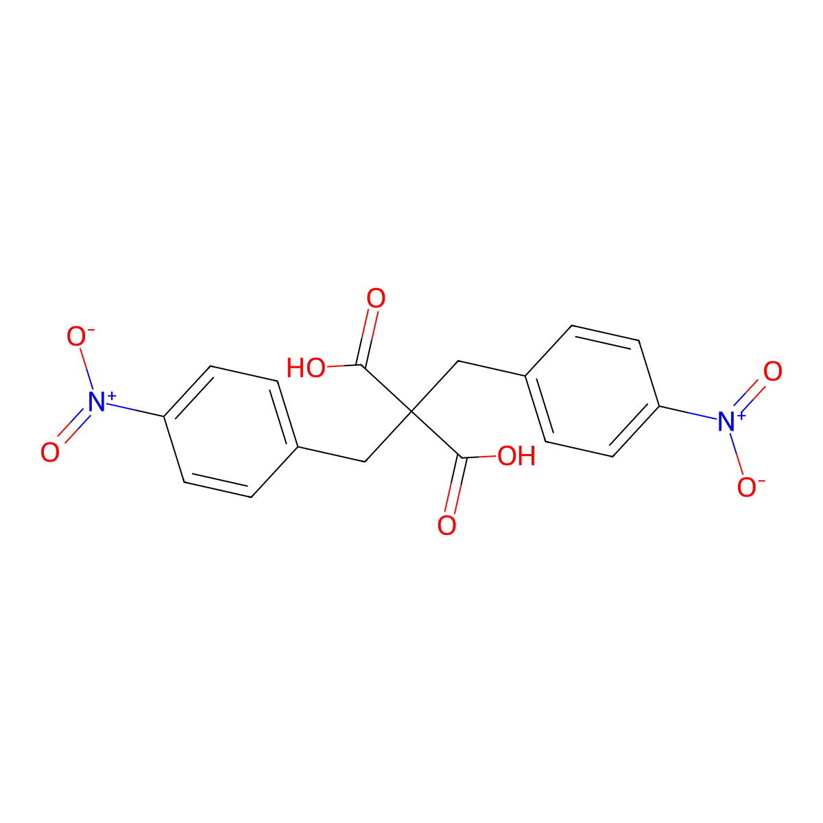 2,2-Bis(4-nitrobenzyl)malonic acid molecular structure, CAS 653306-99-1