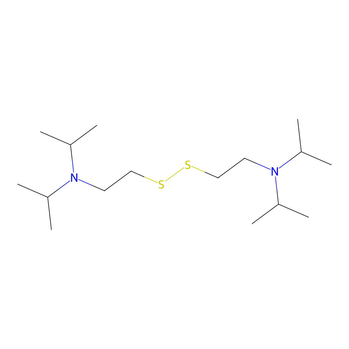 Bis(diisopropylaminoethyl)disulfide molecular structure, CAS 65332-44-7