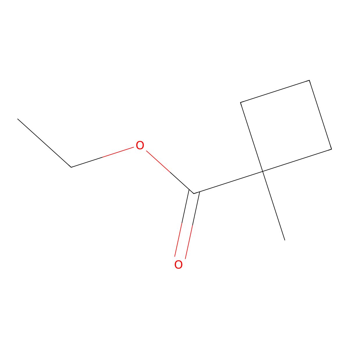 Ethyl 1-methylcyclobutanecarboxylate molecular structure, CAS 65338-28-5