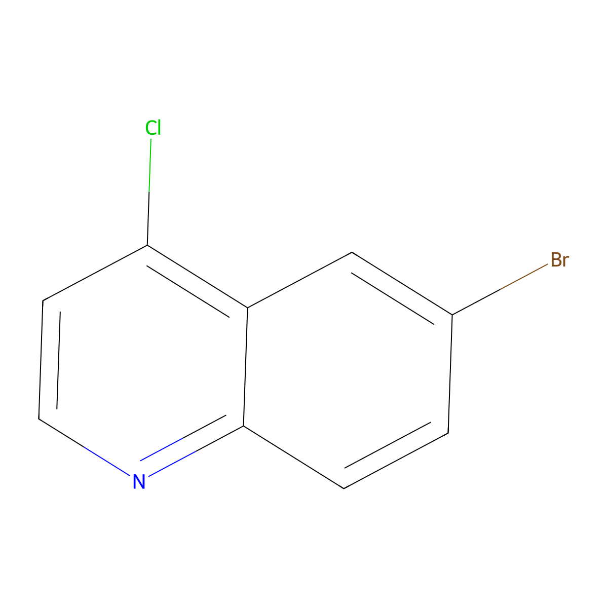 6-Bromo-4-chloroquinoline molecular structure, CAS 65340-70-7