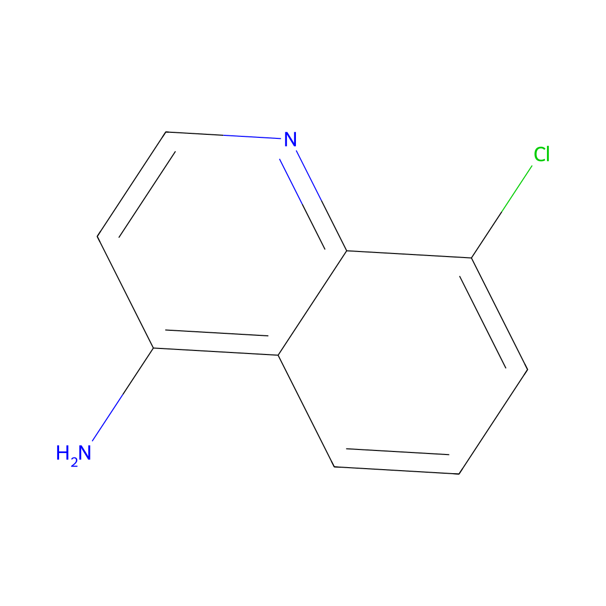 4-Amino-8-chloroquinoline molecular structure, CAS 65340-72-9
