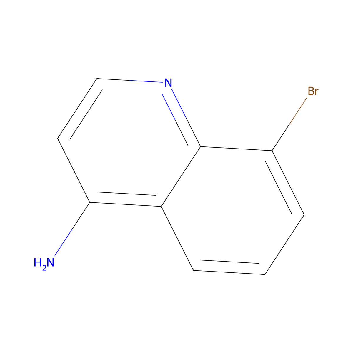 8-Bromo-4-Quinolinamine molecular structure, CAS 65340-75-2