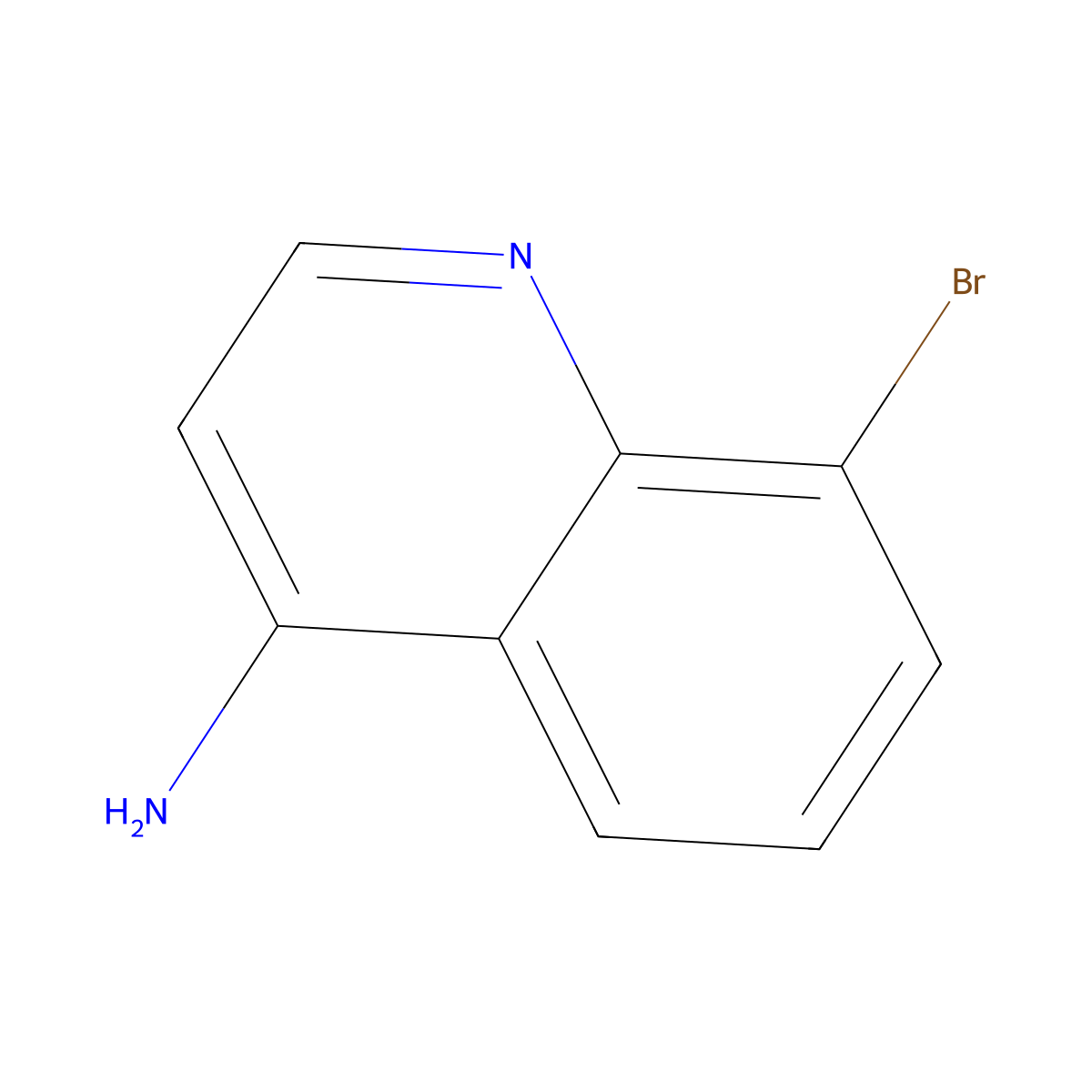 8-Bromo-4-Quinolinamine molecular structure, CAS 65340-75-2