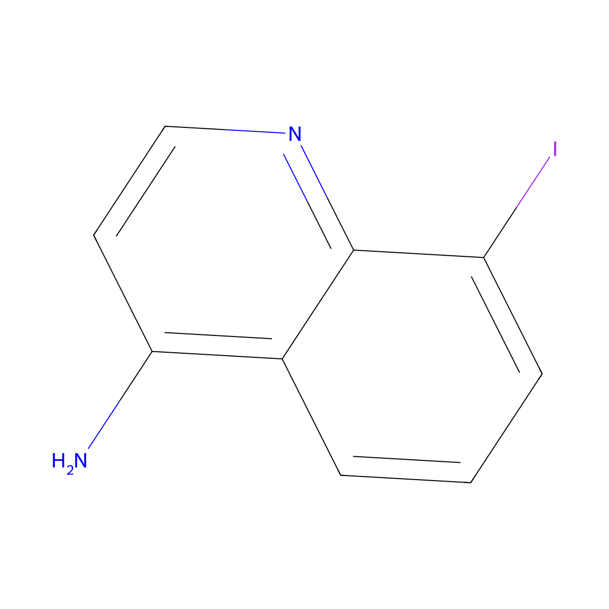 8-Iodoquinolin-4-amine molecular structure, CAS 65340-76-3
