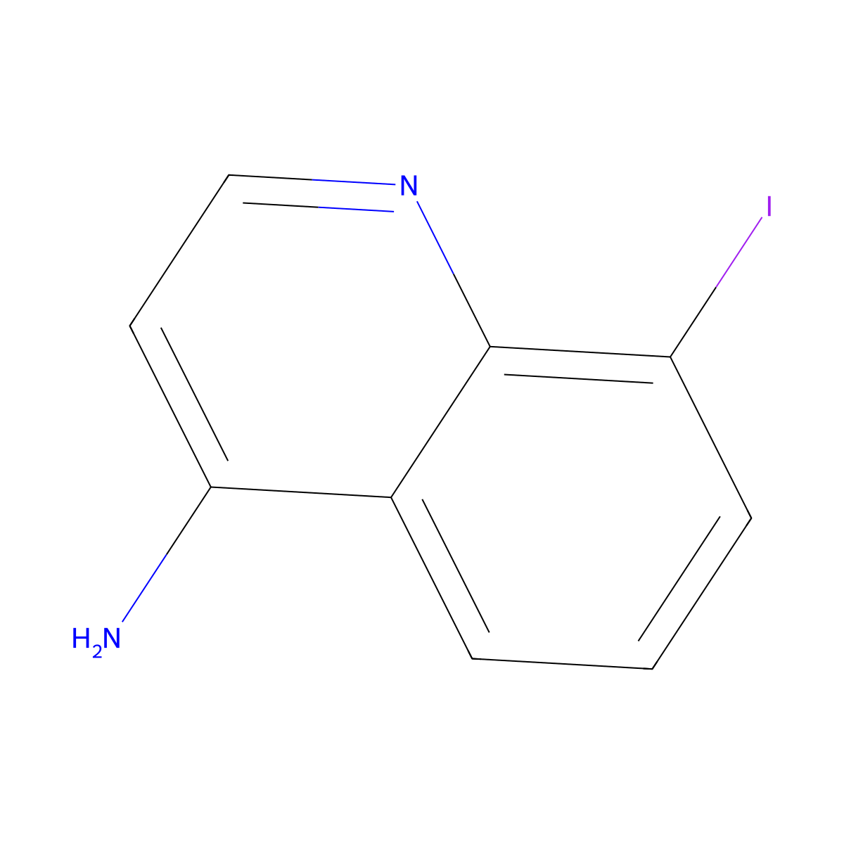 8-Iodoquinolin-4-amine molecular structure, CAS 65340-76-3
