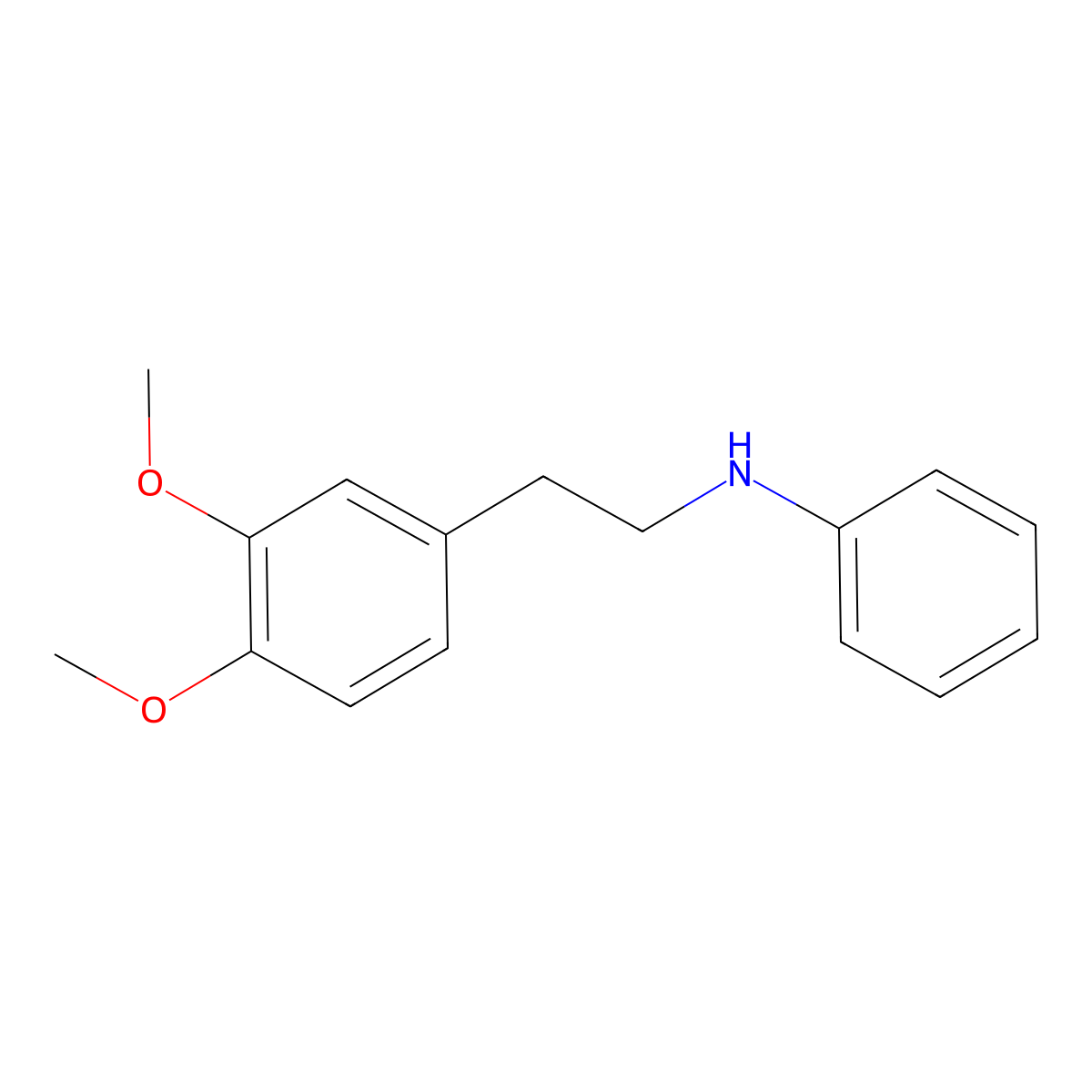 N-(3,4-Dimethoxyphenethyl)aniline molecular structure, CAS 65341-60-8