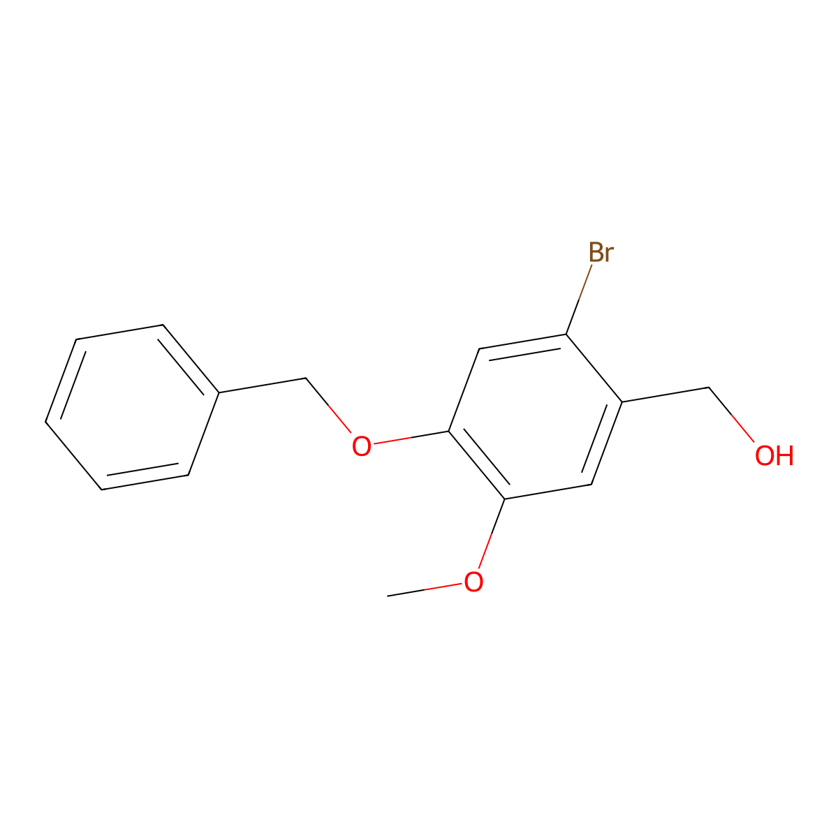 [4-(Benzyloxy)-2-bromo-5-methoxyphenyl]methanol molecular structure, CAS 65341-82-4