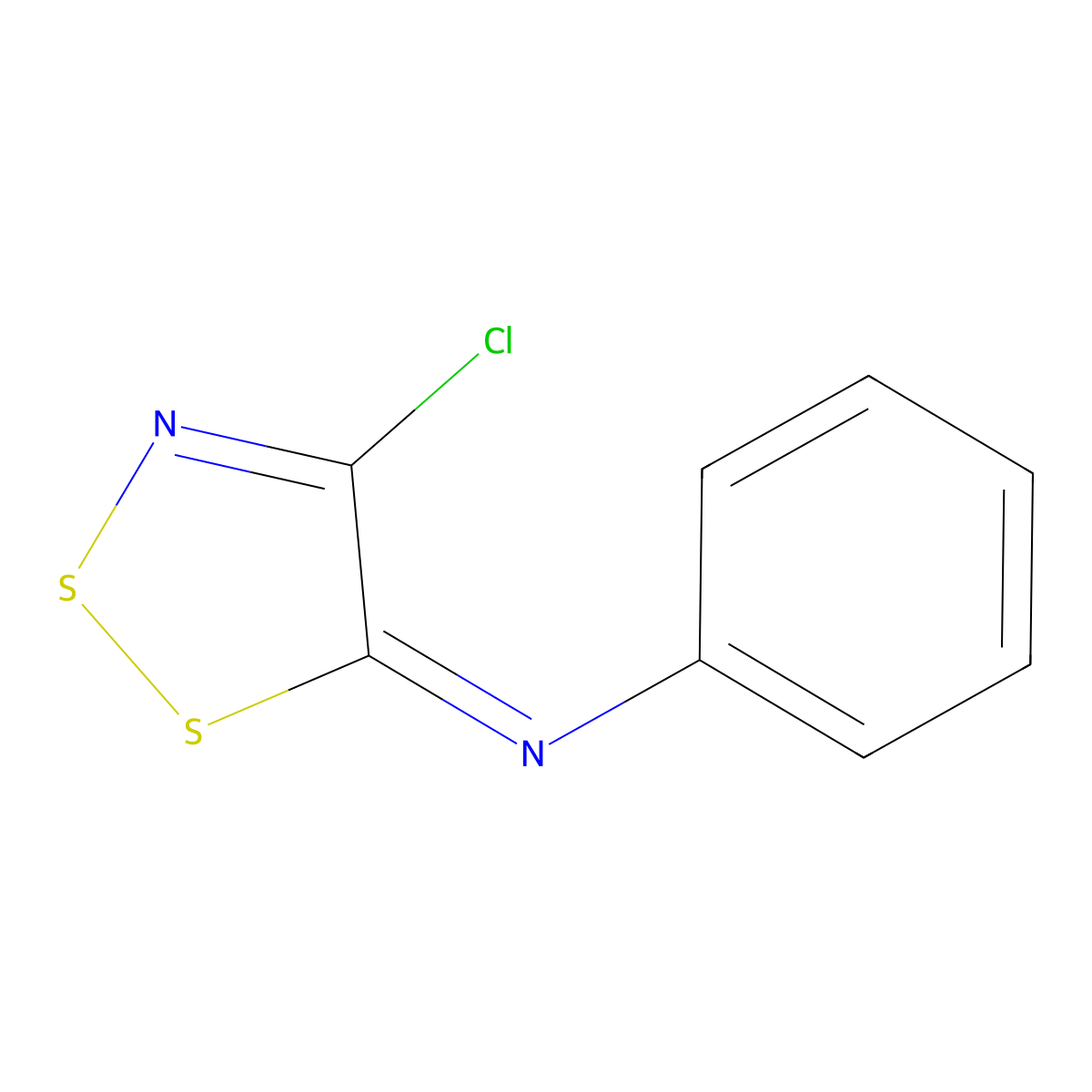 4-chloro-N-phenyldithiazol-5-imine molecular structure, CAS 65342-88-3