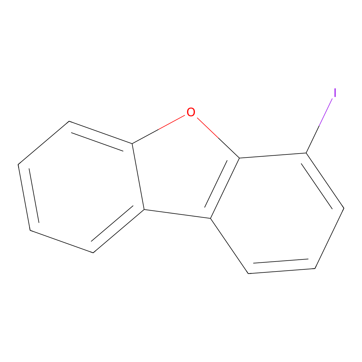 4-Iododibenzofuran molecular structure, CAS 65344-26-5