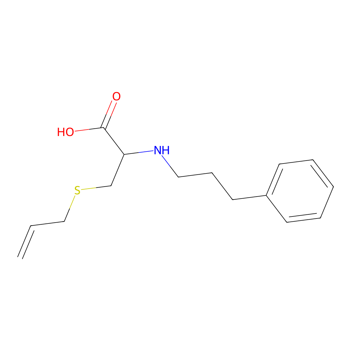 N-(3-Phenylpropyl)-S-prop-2-en-1-yl-L-cysteine molecular structure, CAS 65346-65-8