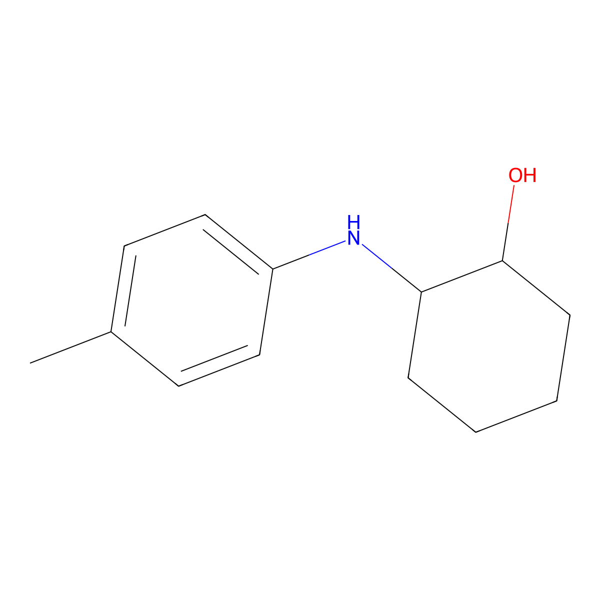 2-[(4-Methylphenyl)amino]cyclohexan-1-ol molecular structure, CAS 65349-53-3