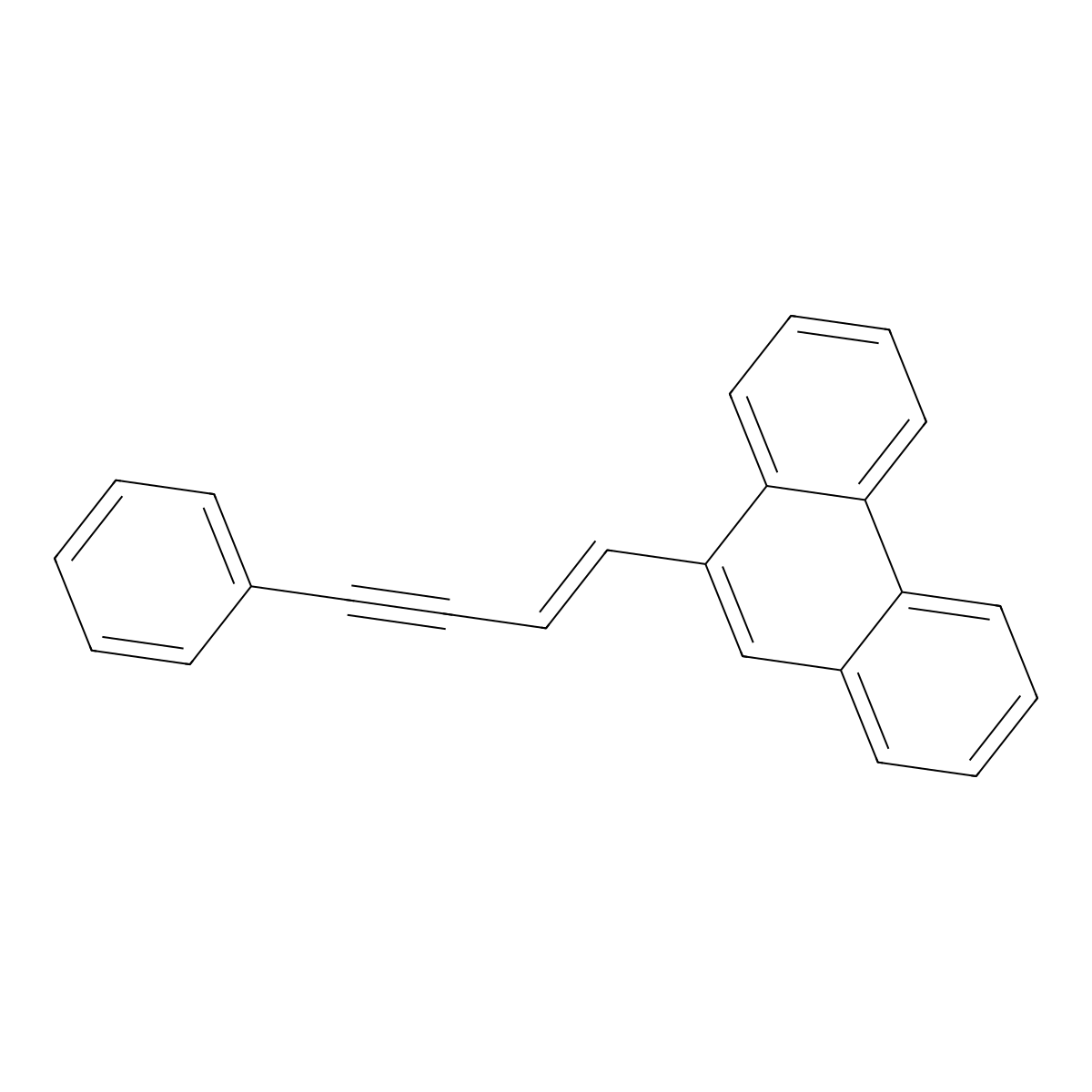 Phenanthrene, 9-(4-phenyl-1-buten-3-ynyl)- molecular structure, CAS 65350-43-8