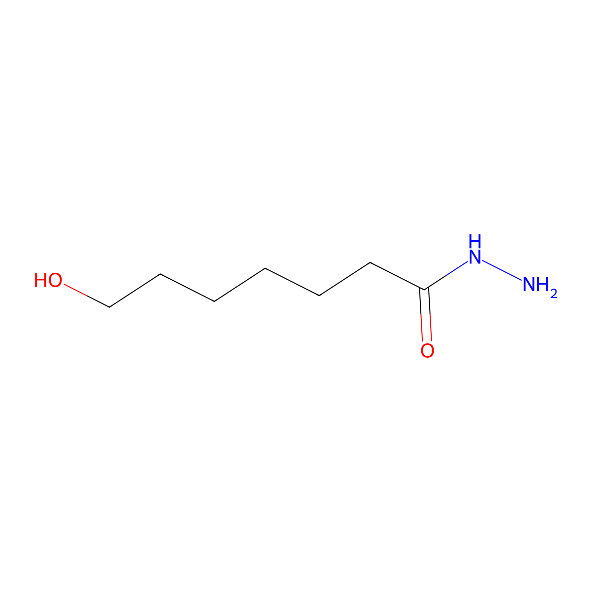 7-Hydroxyheptanehydrazide molecular structure, CAS 65351-69-1