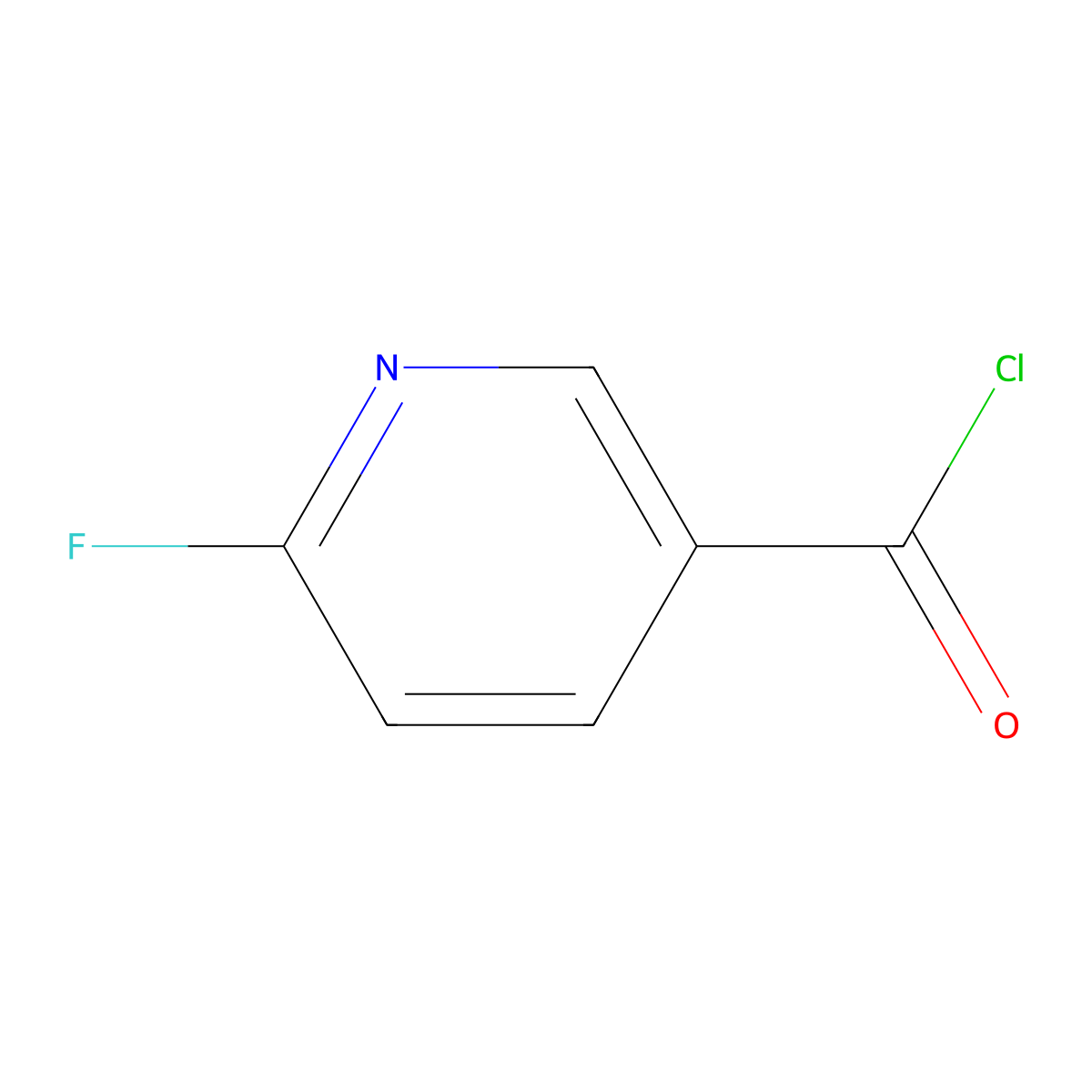 2-Fluoropyridine-5-carbonyl chloride molecular structure, CAS 65352-94-5