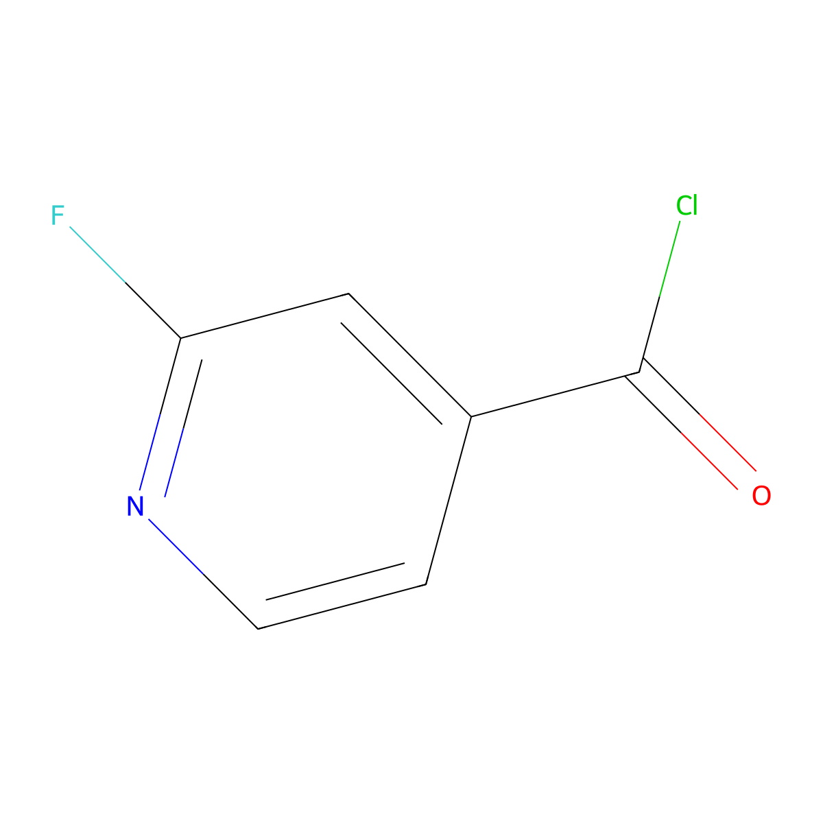 2-Fluoro-isonicotinoyl chloride molecular structure, CAS 65352-95-6