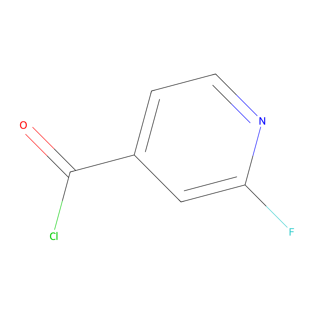 2-Fluoro-isonicotinoyl chloride molecular structure, CAS 65352-95-6