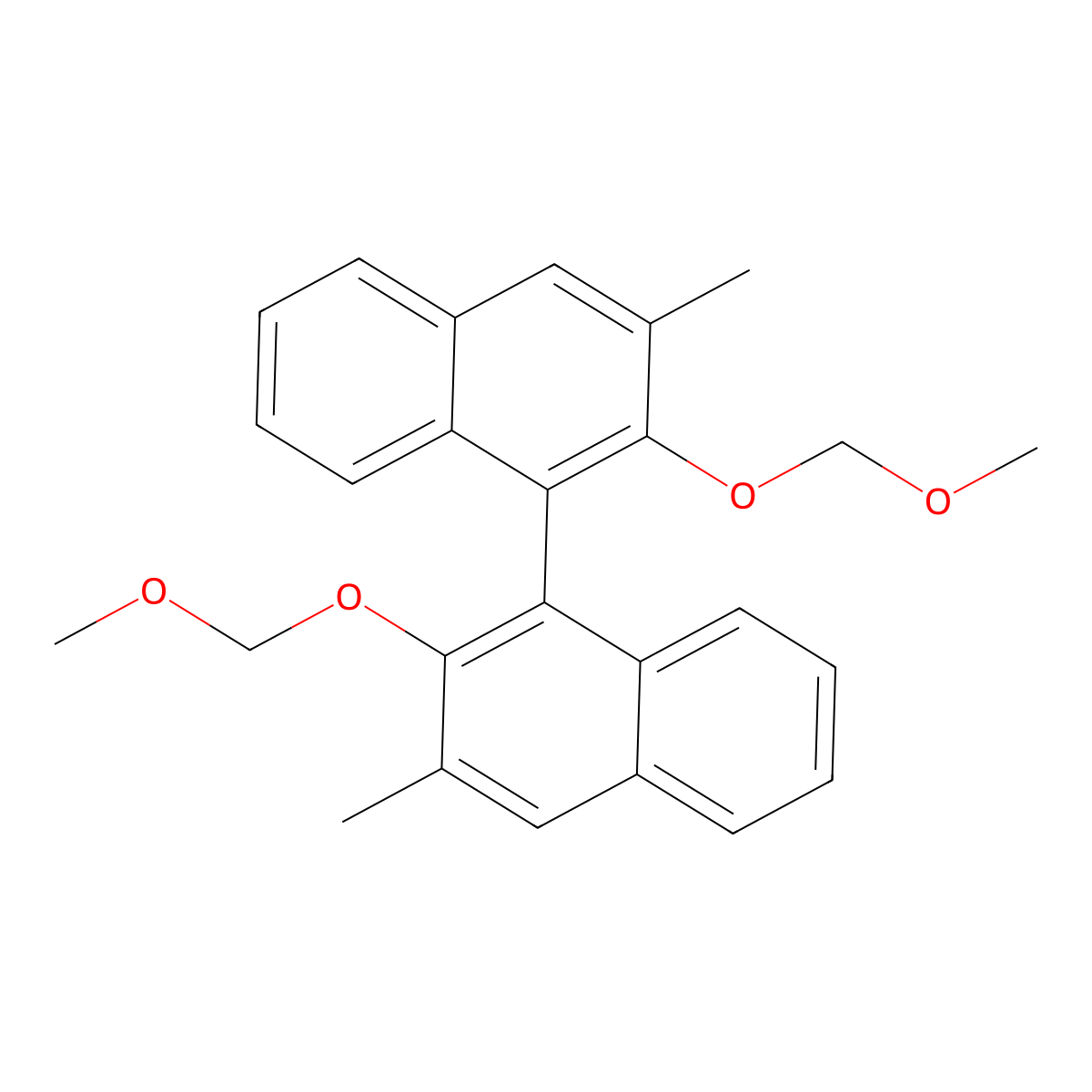 (11bR)-2,2'-Bis(methoxymethoxy)-3,3'-dimethyl-1,1'-binaphthalene molecular structure, CAS 65355-11-5