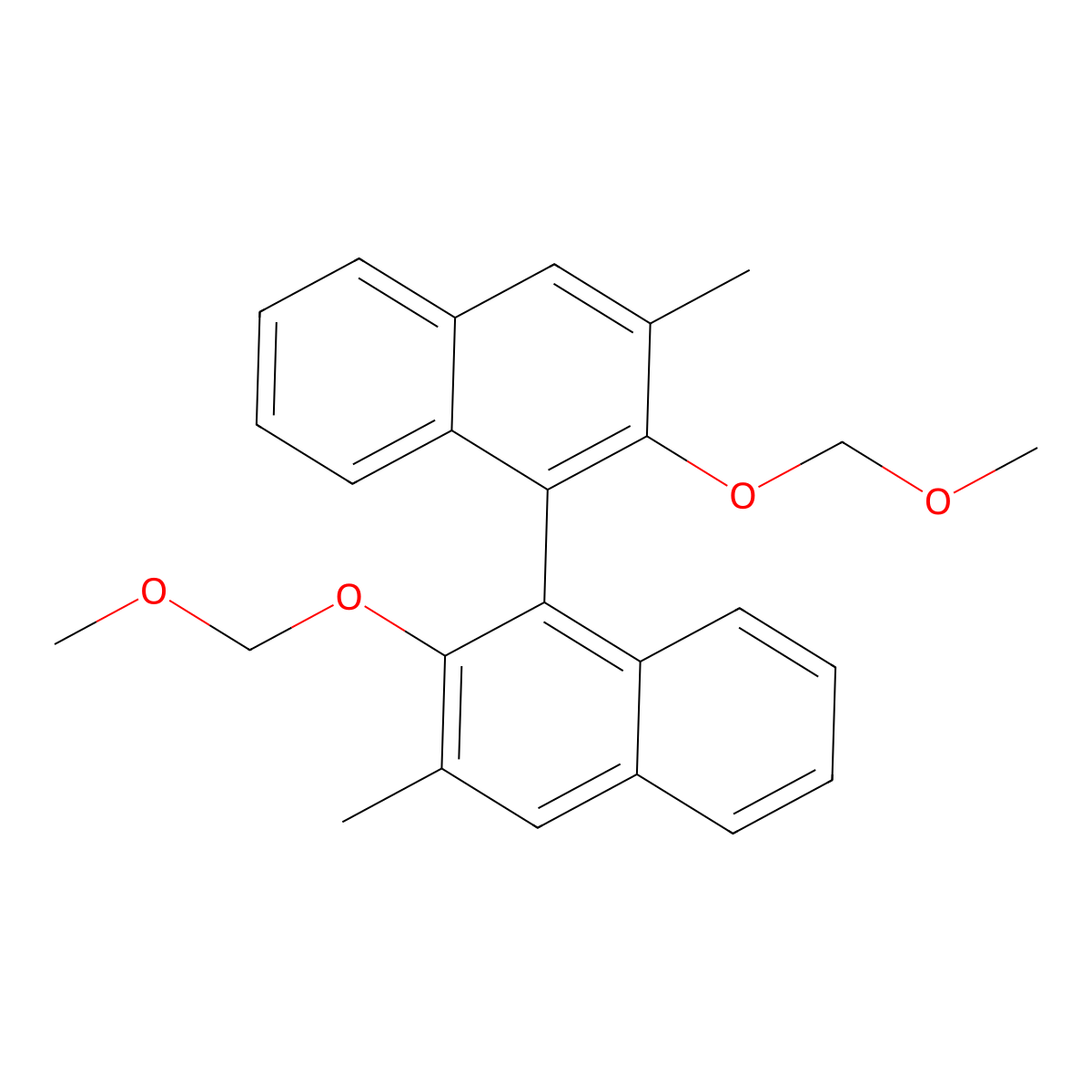 (11bR)-2,2'-Bis(methoxymethoxy)-3,3'-dimethyl-1,1'-binaphthalene molecular structure, CAS 65355-11-5